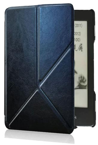 AKLiSa Custodia sottile per Amazon Kindle 4 4a generazione Kindle 5 5a generazione e-book D01100 custodia magnetica chiusa in pelle Kindle 4 shell (nero)