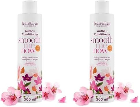 Jean & Len Conditioner Aufbau Mandel & Keratin, für strukturgeschädigtes Haar, bändigt Frizz und verleiht Glanz, Haarconditioner mit pflanzlichem Keratin, ohne Parabene & Silikone, vegan, 300 ml