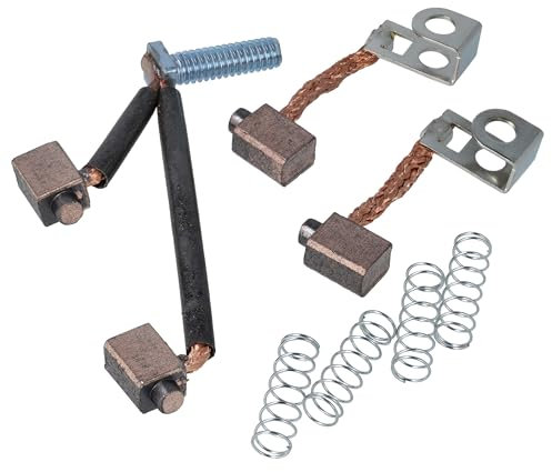 vhbw 4x spazzola carbone per motore di avviamento compatibile con Briggs & Stratton 170432 1354-XX, 1350-XX, 1351-XX tagliaerba, trattorini rasaerba