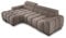 DomiMeble Ecksofa Bull 285x168x77/97 cm, Linke Seite Mit Schlaffunktion, Elektrisch Ausziehbarer Sitzfläche, Verstellbaren Kopfstützen, Dunklen Buchenholzfüßen, Hydrophobem Salvador-Bezugstoff - Grau