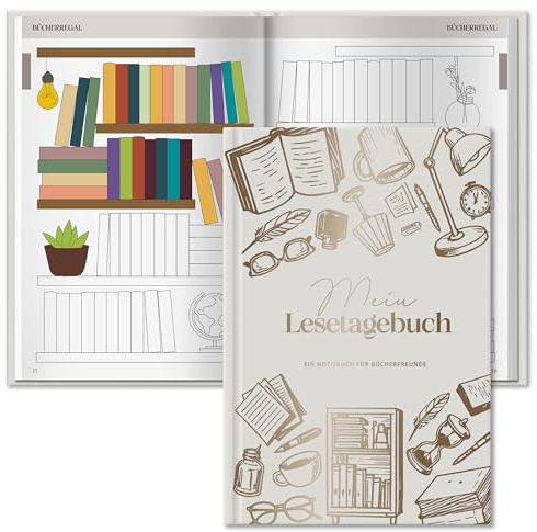 BIROYAL 2026 Book Journal: 224 Seiten Reading Journal & Lesetagebuch Erwachsene mit Platz für 52 Bücher – Buchjournal A5 zum Notieren und Genießen des Lesens – Buchclub Bücher zubehör, Buch Gadgets
