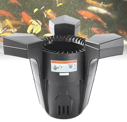 Floating Pond Skimmer with Pump, Suction Floating Skimmer, Efficient Water Surface and Suction Cleaning, Floating Pond Skimmer with pump with Power Cord, for Outdoor Ponds, Lakes 70w
