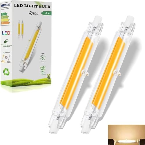 LVLIZHHO R7s LED 118mm Dimmbar, 20W Ersatz für 200W Halogenstab, Warmweiß 2000LM,2er Pack