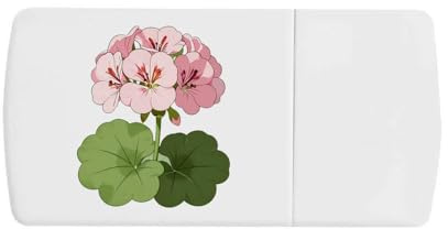 Azeeda 'Blooming Geranium' Pill Box with Tablet Splitter (PI00041989)