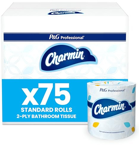Charmin Professional Toilet Paper Bulk for Businesses, Individually Wrapped for Commercial Use, 2-ply Standard Roll with 450 Sheets/Roll (Case of 75)