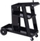 DURHAND Carrello Porta Utensili, Carrello Porta Attrezzi con 3 Ripiani e 4 Ruote in Gomma, Carrello da Officina, Carrello Portautensili da Officina in Acciaio per Garage, 71L x 39P x 70A cm, Nero