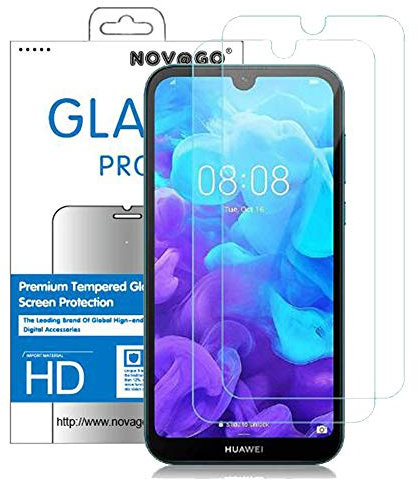 NOVAGO Compatible avec Huawei Honor 8S / Y5 2019 - Pack de 2 films verre trempé protection écran résistant