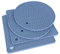 Extra Thick Silicone Trivet Mat Heat Resistant Multi-purpose None slip Table Place Mats for Hot Pots Holder, Pads, Pans, Dishes, Spoon rest, Coasters for Kitchen Cooking & Dining(4pcs Pack) (Blue)
