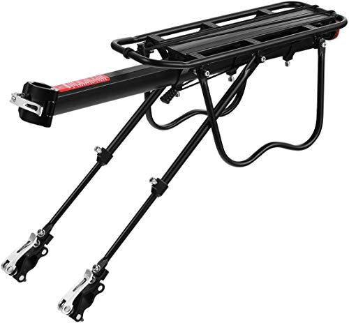 CBK-MS Universal MTB Fahrrad Gepäckträger Alu 24-28 Zoll mit Schnellspanner Befestigung zum schnellen an- und abbauen