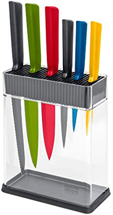 KUHN RIKON Colori+ Mixed Knife Set with Vision Block, Multicolour