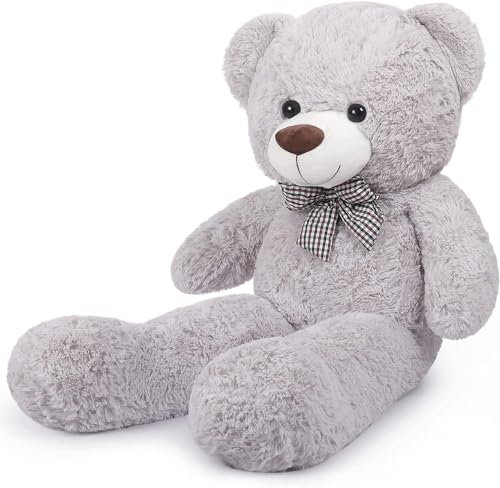 Yeqivo Groß Teddybär Kuschelbär XL riesen Teddy Bear Plüschbär Kuscheltier (Grau)