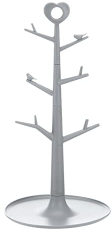 ZXCFTG 36,6 cm großer Becherhalter, 6 Haken, Arbeitsplatte, Tassenbaum, Kaffee-Tassenständer für Theke, Kaffeetasse, Trockner, für Küche, Arbeitsplatte, Display, vielseitige Verwendung