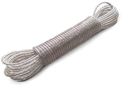 BRICOMIRAS - Corde pour étendoir extérieur en acier plastifié | Ultra résistante et maniable | Idéal pour vêtements, couvertures et draps | Entreprise espagnole, transparente, 3 mm x 20 m