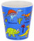 Tyrrell Katz Kids Dinosaurs Printed Beaker in Blue - Dishwasher Safe Children’s Drinking Cup Everyday Melamine Tableware - 8 x 7 cm