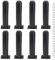 XINMEIWEN Lot de 8 pieds de meubles réglables en métal robuste pour table, lit, canapé (180 mm-300 mm, noir)