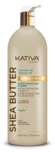 Kativa Luxury Conditioner Shea Butter, Kokosöl und Marula | Extra Ernährung und Glanz | Vegan | 1 l