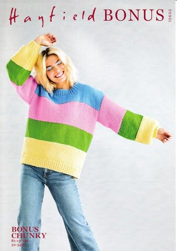 Hayfield Bonus Chunky Knitting Pattern - 10602 Sweater