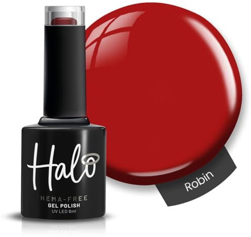 Halo Gel Polish 8ml - Robin. UV/LED Gel Nail Polish, Long Lasting & Easy To Apply. Nail Art Colours For Manicure & Pedicure. Gel Polish For Professional & Home Use.