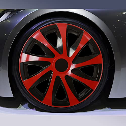 All4You Radzierblenden Nrm Draco Rot Schwarz 16 Zoll Radkappen Radblenden 4 Stück Red Black