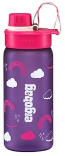 Trinkflasche BPA-frei 550 ml, auslaufsicher und Kohlensäure geeignet, spülmaschinengeeignet, Regenbogen - Lila