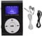 Mini MP3 Player with LCD Screen, Portable Music Player with BackClip, Digital Music Media Player Mini MP3 BackClip Player with Earphone and USB Cable for Running (Black)