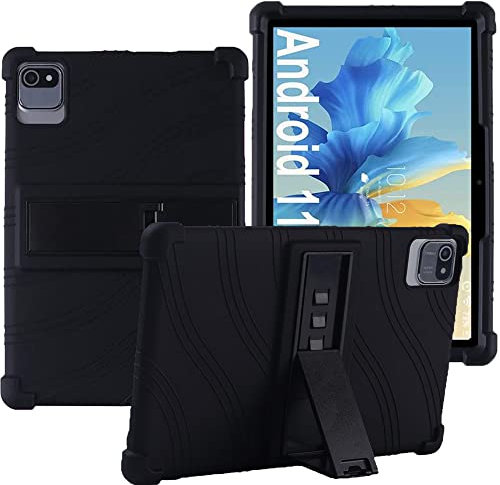 YHFZR Coque pour TopLuck Tablet 10 Pouce, Silicone Antichoc Léger Housse de Protection avec Support Stand pour TopLuck Tablet 10 Pouce, Noir