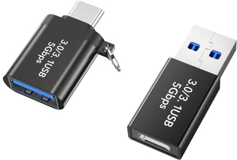 Ablink Adattatore USB C USB [2 Pack] 3.0 OTG 5Gbps Convertitore USB a Tipo C,usb C Femmina a Maschio Adattatore Compatibile con iPhone MacBook iPad Air Samsung Galaxy