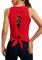 CRZ YOGA Damen Sport Tank Top Backless Ärmelloses Yoga Tshirt Sommer Leichte Fitness Oberteile Tops Festival Rot 36