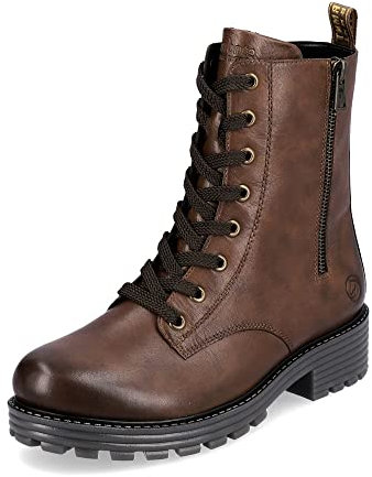 Remonte Damen Biker Boots D0W71, Frauen Stiefeletten,lose Einlage,Winterstiefeletten,Winterschuhe,gefüttert,Boots,Stiefel,Bootee,braun,39 EU / 6 UK