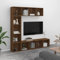 SHUJING 3-TLG. Bücherregal-/TV-Schrank-Set, Wohnwand Wohnzimmer, Tv Kommode, Fernsehwand, Möbel Wohnzimmer, Tv Möbel, TV Sideboard, Braun Eichen-Optik
