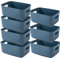NCRGB 7 Groß Aufbewahrungsbox Kunststoff Aufbewahrungskorb mit Griffen 30×20×12cm,Badezimmer Küchenschrank Organizer,Aufbewahrungskorb Aufbewahrungsbox Küche,Boxen Aufbewahrung für Küche,Bad,Spielzeug