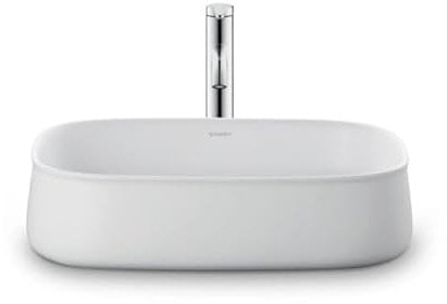 Duravit Zencha Aufsatzbecken 550 mm, ohne Hahnloch, 23735532791, Farbe: Weiß