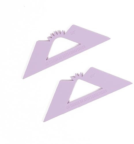 Craftelier - Craftelier Set mit 2 Abgerundete Bindungsklammern Quadrate | Perfektes Werkzeug zum Binden von Planner, Ordnern oder Alben | Zwei Größen von 1/4 und 1/2 - Farbe Lila