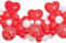 Ciao - Set Girlande Luftballons DIY Love (66 Latexballons, 300cm), rot/weiß