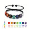 PLABBDPL 7 Chakren Armband mit Kristallen - Naturstein Chakra Armbänder für Frauen - Glück Edelstein Armband mit Echten Steinen