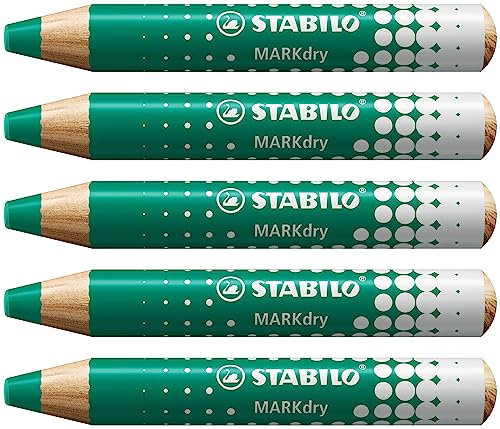STABILO - Whiteboard- und Flipchartmarker - MARKdry - 5er Pack - grün
