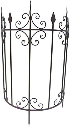 Staudenhalter Bella Strauchhalter halbrund Rankhilfe Metall Eisen Dunkelbraun lackiert Deko H/B/T: 91/63/33cm