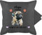 Kissenbezug - Hunde - Mops - Geschenk Hundebesitzern - 50 x 50 cm - Grau - Kissen Motiv personalisierte Geschenke Hundebesitzer sofakissen Deco Hund hundemotiv kopfkissen personalisiertes Hunden