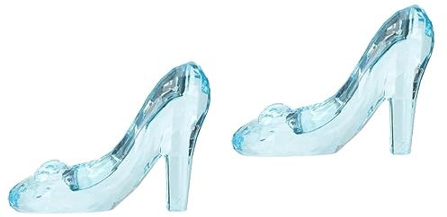 Warmhm 2stücke Mini Kristall High Heels Für Transparente Prinzessin Schuhe Dekoration Für Puppen Kreative Spielzeuge Perfektes Für Festivals Und Partys