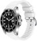Juntan Bracelet de montre universel en silicone avec extrémités incurvées - Léger - 20 mm - 22 mm - Blanc - Pour montre de sport - Plusieurs couleurs disponibles - Pour homme et femme