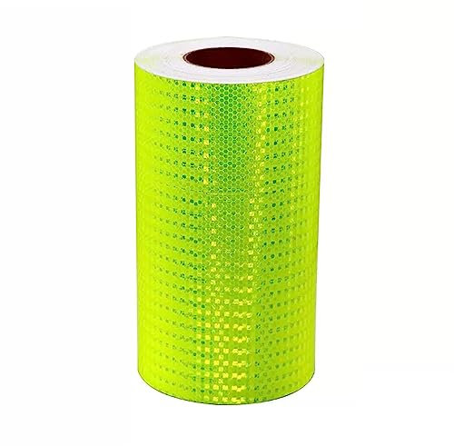 OUSIKA Reflektierende Klebeband-Aufkleber, 50 m x 30 cm, wasserdicht, gut sichtbar, Reflektor, Sicherheitserinnerung, Warnband for Anhänger, Fahrräder, Kleidung, leuchtendes Gelb Klebeband (Color : B