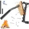 Wall Mounted Kindling Splitter Log Splitter Wood Splitter for Logs Firewood Splitter with 2 Detachable Handles