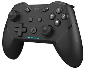 EgoGear - Manette Sans Fil SC20 Noire pour Nintendo Switch, Switch OLED, PS3 et PC - Bluetooth - Indicateur de Charge et Numéro de Joueur - Design Ergonomique - 550mAh