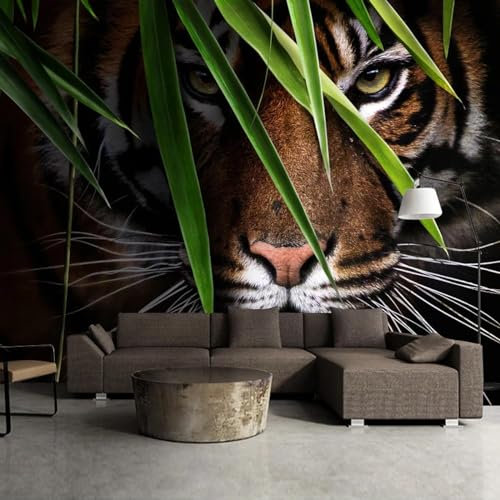 KoKoty Papier peint Panoramique tigre animal HD-250 x 200 cm-3d tapisserie photo murales papier peint Soie poster geant décor mural moderne