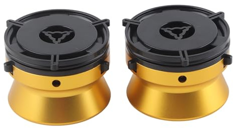 Yctze Nab Nabenadapter, 1 Paar Nab Hub Adapter, professioneller 10 Zoll Öffner aus polierter Aluminiumlegierung für Studer Akai, (Gold)