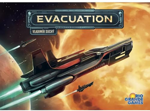 Rio Grande Games: Evakuierung – Strategie-Brettspiel, Raumzivilisationsbau, Ressourcenmanagement, Apokalyptisch, ab 14 Jahren, 1-4 Spieler, 90-120 Minuten