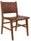 möbelando Holzstuhl >Perugia< (2er-Set) in Braun, Leder - 51x87x53cm (BxHxT)