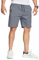 JustSun Short Homme Bermuda Coton Short Cargo Homme Ete Chino Sport Short Pantalon Décontracté Short Court Homme Taille éLastiquéE avec Poches Bleu Jean XL