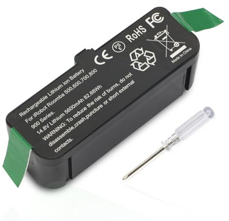 ANTIEE 82.88WH Vacuum Cleaner Batería para Roomba 500 510 530 531 532 535 536 540 550 600 614 615 620 640 652 660 665 670 671 675 680 700 760 770 800 860 870 R3 Pet 900 960 5600mAh