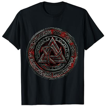 Wikinger Runen Nordische Kultur Geschenke Wikinger Symbol Runen Kompass Nordische Mythologie Vikings T-Shirt